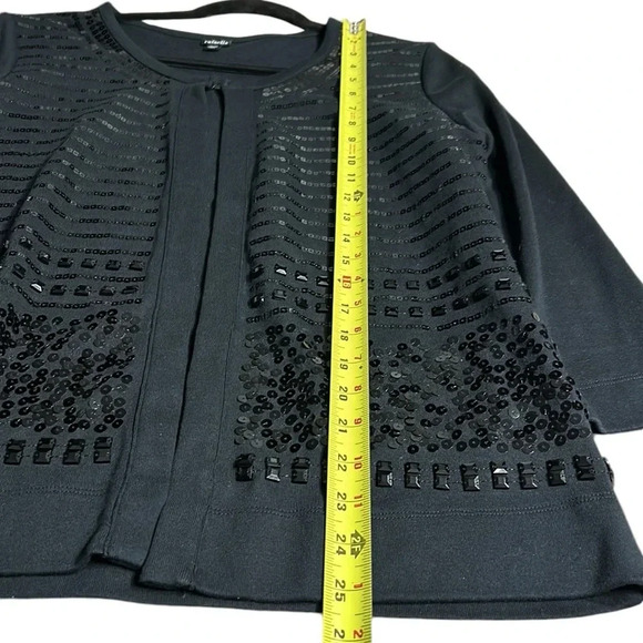 Vintage cardigan,striped,  shimmery, sequins,plus beads ,bling,shine,events, - Picture 13 of 16